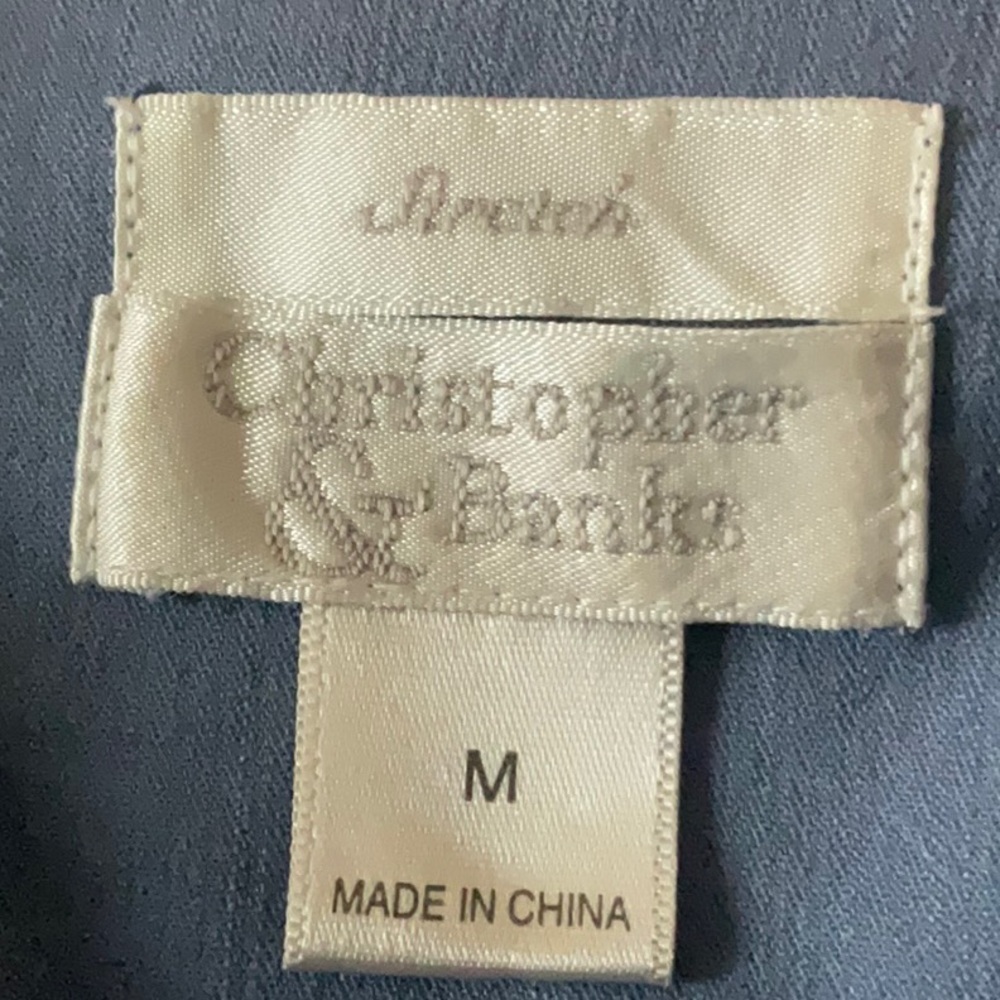 Christopher & Banks Blue Utility Jacket Lightweight Stretch size M Junior - Picture 5 of 6